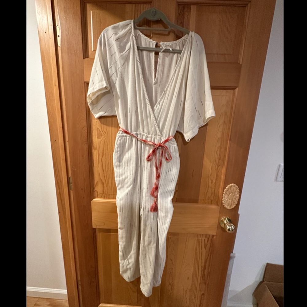 Anthropologie Lightweight Short Sleeve Jumpsuit – Tie Waist – Size S